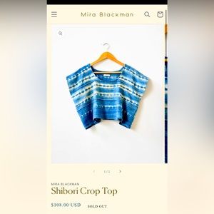 Mira Blackman hand woven tie dye shirt